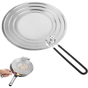 Splatter screen with folding handle